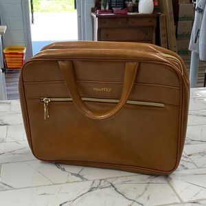 Tan Leather Weekend Bag for Men